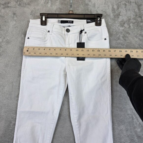 Kut From The Kloth Jeans Womens 4 White Donna Ankle Skinny Stretch Denim 126540 - Picture 9 of 16